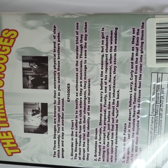 The Three Stooges DVD 75 minutes 3 episodes NEW in shrink wrap - Picture 7 of 8